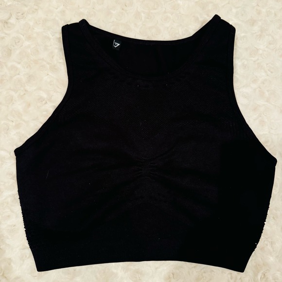 GYMSHARK FLAWLESS KNIT SPORTS BRA BLACK Small - Picture 6 of 10